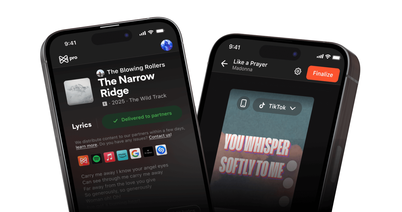 Musixmatch Pro app preview